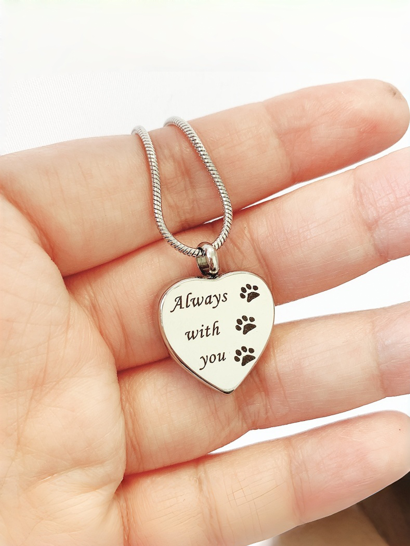 Custom Pet Memorial Heart Necklace